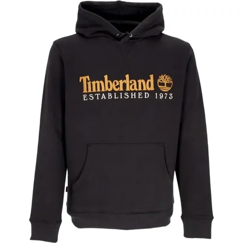 Vintage Schwarzer Hoodie mit 1973 Logo , Herren, Größe: XL - Timberland - Modalova