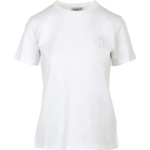 Weißes Top T-Shirt , Damen, Größe: S - Dondup - Modalova