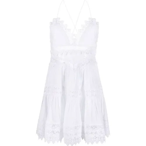 Weiße Kurze Kleid Rachel , Damen, Größe: M - Charo Ruiz Ibiza - Modalova