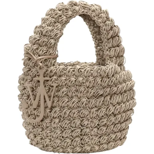Crochet Cotton Tote Bag , female, Sizes: ONE SIZE - JW Anderson - Modalova