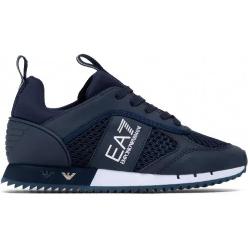Blaue Unisex Sneaker Trainingsschuhe , Herren, Größe: 43 1/3 EU - Emporio Armani EA7 - Modalova