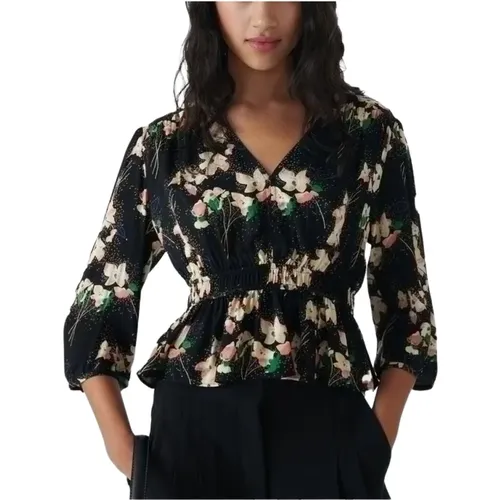 Floral Peplum Blouse , female, Sizes: S, XS, M - BA&SH - Modalova