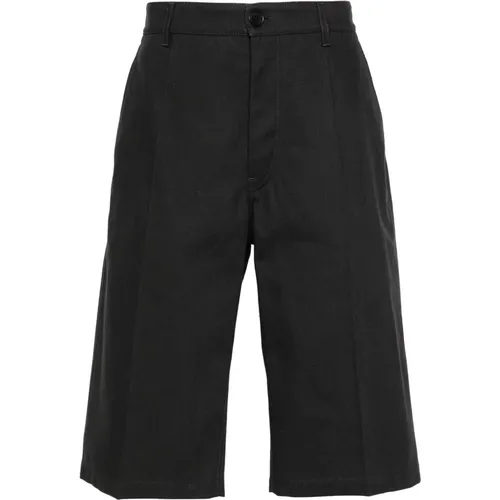 Grey Shorts with Logo Detail , male, Sizes: M, L - Marni - Modalova