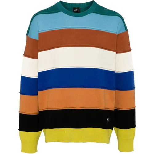 Gestreifter Rundhalsausschnitt Pullover , Herren, Größe: 2XL - PS By Paul Smith - Modalova