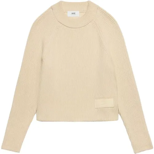 Casual Sweater Cotton Wool , female, Sizes: L, S, XS - Ami Paris - Modalova