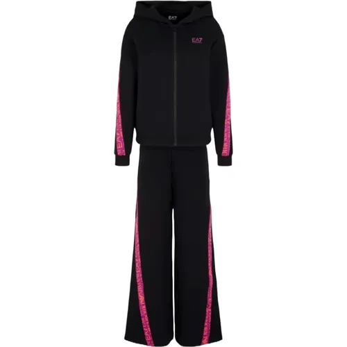 Hoodie and Wide Pants Set , female, Sizes: M, S, XS, L - Emporio Armani EA7 - Modalova