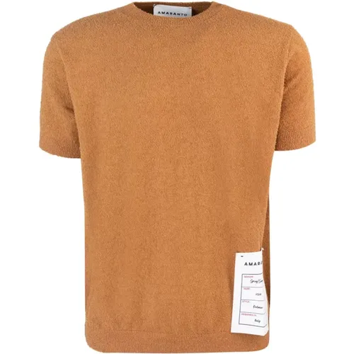 Cotton Knit Rust Sweater , male, Sizes: S, L, XL - Amaránto - Modalova