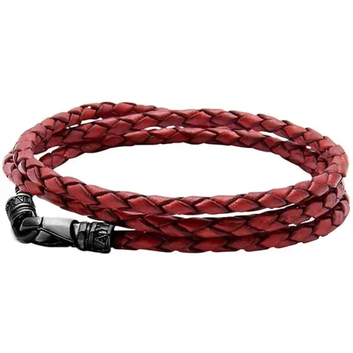 Leather Wrap Bracelet , male, Sizes: L, M, XL, 2XL - Nialaya - Modalova