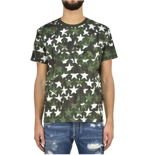 Men`s Waxed Cotton T-shirt Model Mv3Mg00W3T7Z56 , male, Sizes: S, M - Valentino - Modalova