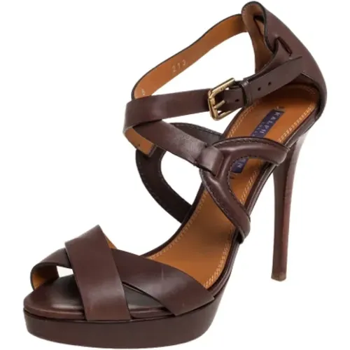 Pre-owned Leder sandals , Damen, Größe: 40 1/2 EU - Ralph Lauren Pre-owned - Modalova