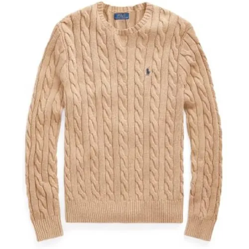 Casual Brauner Baumwollpullover , Herren, Größe: S - Polo Ralph Lauren - Modalova