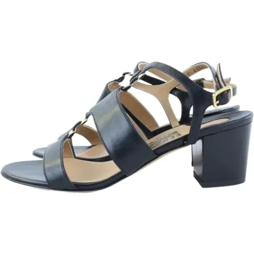 Pre-owned Leather sandals , female, Sizes: 5 1/2 UK - Salvatore Ferragamo Pre-owned - Modalova