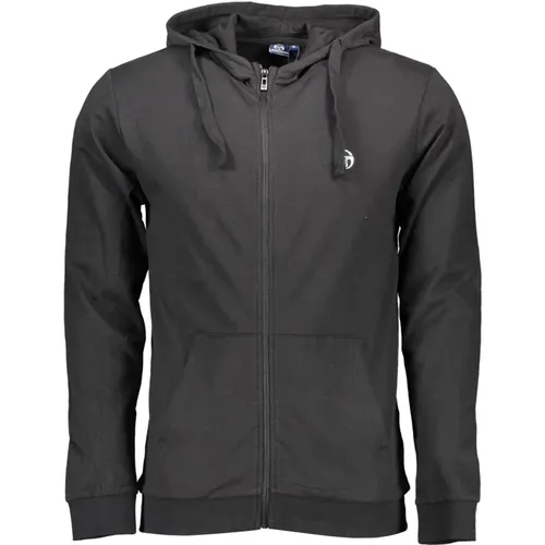 Kapuzen-Sweatshirt mit Reißverschluss Schwarz besticktes Logo - Sergio Tacchini - Modalova