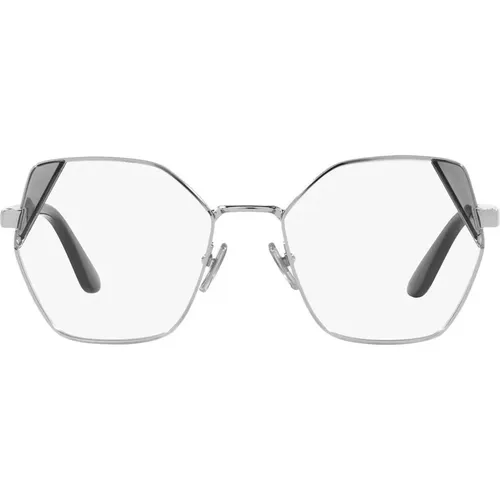 Silberne Brillengestelle , Herren, Größe: 52 MM - Vogue - Modalova