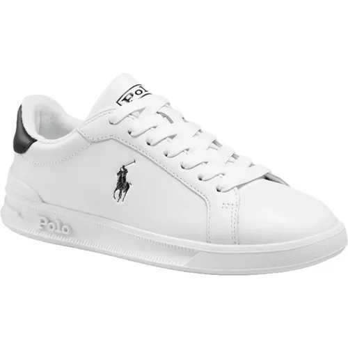 Leder-Sneakers mit Kontrast-Logo-Detail , Herren, Größe: 41 EU - Ralph Lauren - Modalova