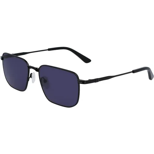 Schwarze/Blaue Sonnenbrille , Herren, Größe: 55 MM - Calvin Klein - Modalova