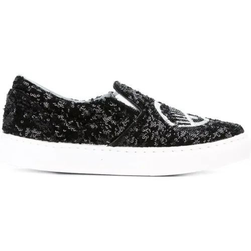 Sequin Slip-On Sneakers , female, Sizes: 4 UK, 5 UK - Chiara Ferragni Collection - Modalova