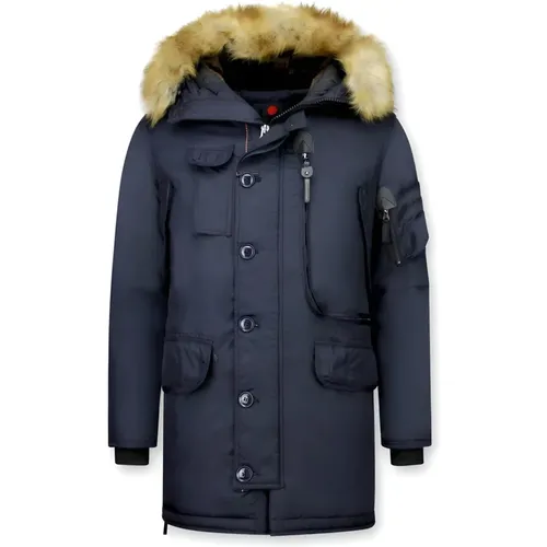 Winter Jackets Online Men - Fake Fur Collar Parka , male, Sizes: M, XL, L, S, 2XL - True Rise - Modalova
