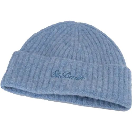 Blauer Gestrickter Unisex Beanie Hut - MC2 Saint Barth - Modalova