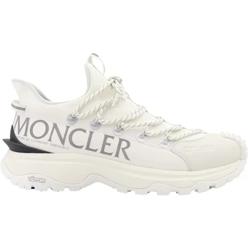 Stretch Ripstop Sneakers with Printed Logo , male, Sizes: 12 UK - Moncler - Modalova