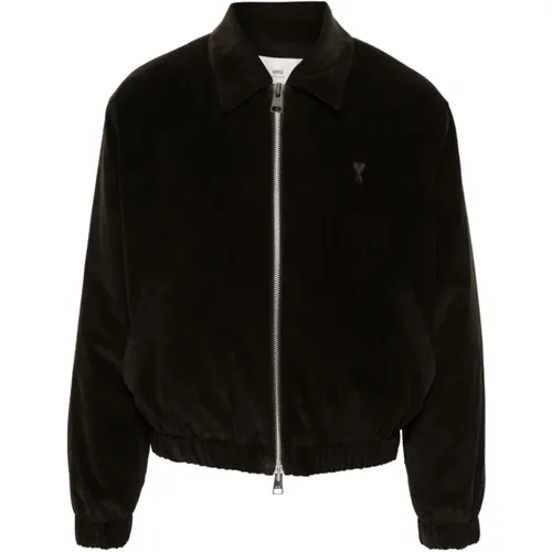 Corduroy Classic Collar Jacket , male, Sizes: L, M, S - Ami Paris - Modalova