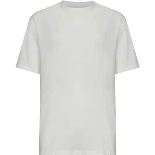 Weiße T-Shirts und Polos mit geripptem Rundhalsausschnitt , Herren, Größe: S - Jil Sander - Modalova