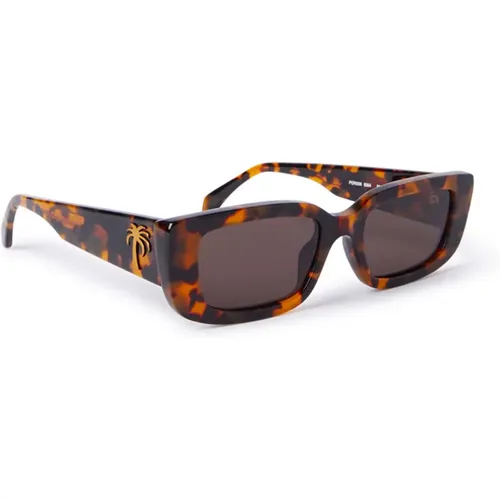 Dark Havana Sunglasses Peri056 Yosemite , unisex, Sizes: 51 MM - Palm Angels - Modalova