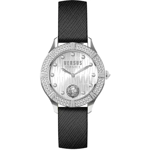 Canton Road Leather Watch Silver , unisex, Sizes: ONE SIZE - Versus Versace - Modalova
