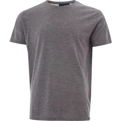 Graues Woll Designer T-Shirt - Lardini - Modalova