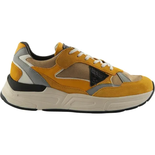 Yellow Trainer with Comfortable Design , male, Sizes: 10 UK, 9 UK, 11 UK, 8 UK - Guess - Modalova