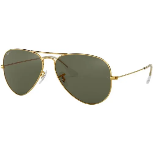 Klassische Aviator Sonnenbrille in Gold/Grün , unisex, Größe: 58 MM - Ray-Ban - Modalova