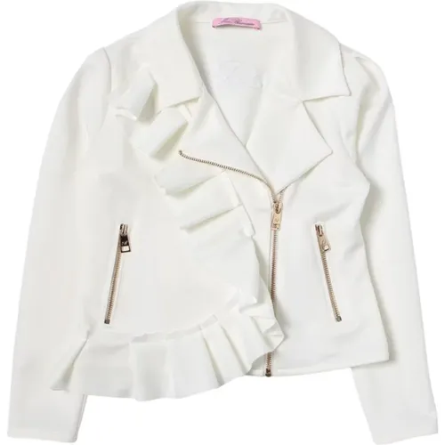 Weiße Jacke mit Rüschen Blumarine - Blumarine - Modalova