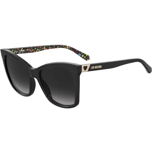 Frame Sunglasses , unisex, Sizes: 55 MM - Love Moschino - Modalova