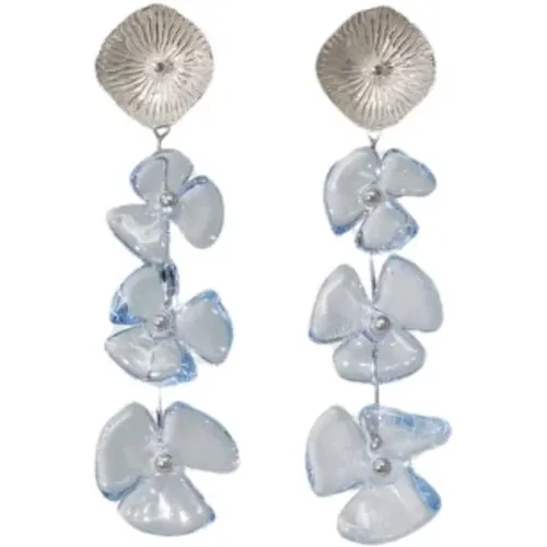 Periwinkle Trio Eco-Friendly Silver Earrings , female, Sizes: ONE SIZE - Cled - Modalova