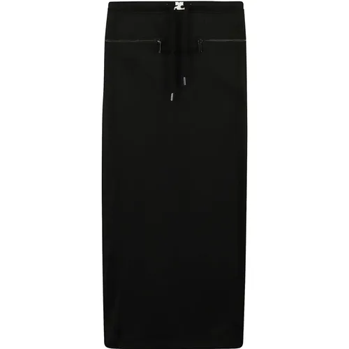 Long Skirt with Tracksuit Interlock , female, Sizes: M, XS, S - Courrèges - Modalova