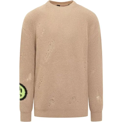 Sweaters with Logo Sleeve , male, Sizes: L, XL - Barrow - Modalova