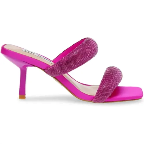 Stylish Magenta Heeled Mules , female, Sizes: 3 UK - Steve Madden - Modalova