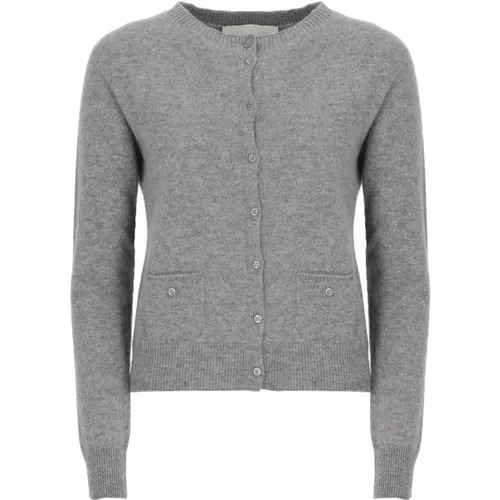 Kaschmir Cardigan Grauer Pullover , Damen, Größe: S - Vanisé - Modalova