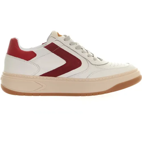 Mens Shoes Sneakers White, Red Ss24 , male, Sizes: 6 UK - Valsport 1920 - Modalova