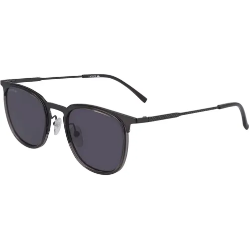 Stilvolle Sonnenbrille in Dunkelgrau,Stilvolle Sonnenbrille in Silber und Blau - Lacoste - Modalova