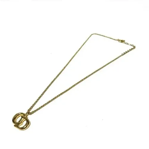 Pre-owned Metal necklaces , female, Sizes: ONE SIZE - Dior Vintage - Modalova