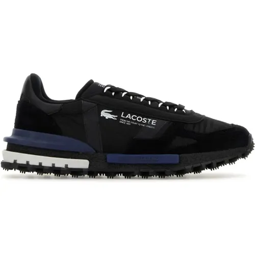 Elite Active Sneakers aus schwarzem Stoff und Wildleder , Herren, Größe: 41 1/2 EU - Lacoste - Modalova