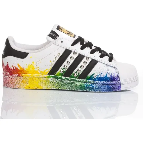 Handmade Multicolour Sneakers , male, Sizes: 10 UK, 1 1/2 UK, 6 2/3 UK, 9 1/3 UK, 11 1/3 UK, 4 2/3 UK, 2 2/3 UK, 12 UK, 4 UK, 10 2/3 UK, 5 1/3 UK, 2 U - Adidas - Modalova