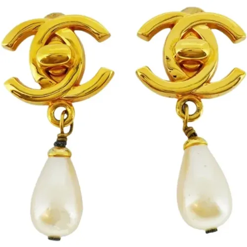 Pre-owned Metal earrings , female, Sizes: ONE SIZE - Chanel Vintage - Modalova