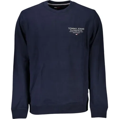 Cotton Brushed Crew Neck Sweatshirt , male, Sizes: XL, L, S, M, 2XL - Tommy Hilfiger - Modalova