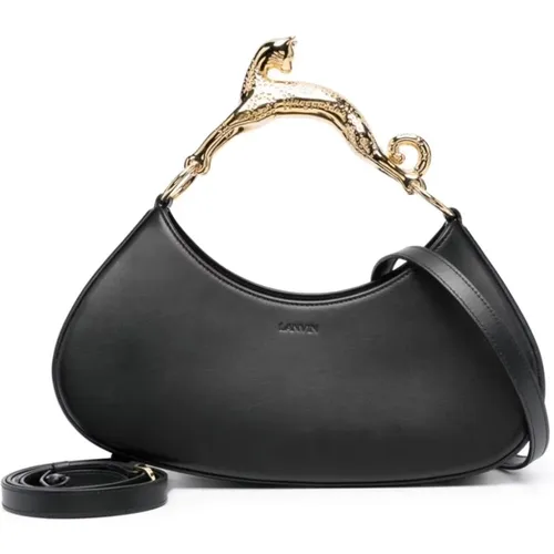 Cat Leather Tote Bag , female, Sizes: ONE SIZE - Lanvin - Modalova