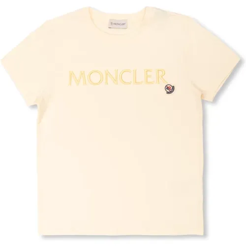 T-Shirt mit Logo-Patch Moncler - Moncler - Modalova