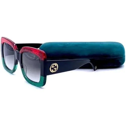 Ausgezeichnete Grüne Sonnenbrille mit quadratischem Rahmen - Gucci Vintage - Modalova