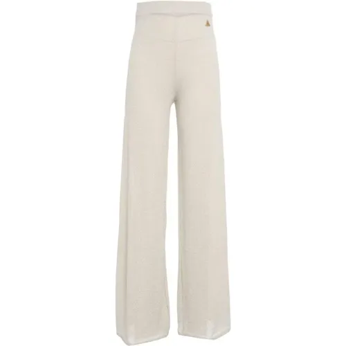 Silver Trousers for Women , female, Sizes: M - Akep - Modalova