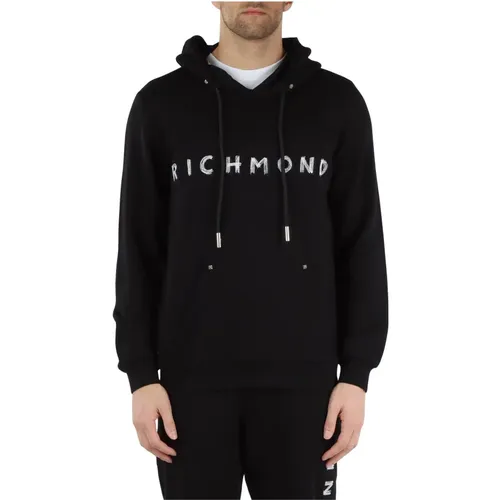Cotton Hooded Sweatshirt , male, Sizes: M, XL, L - Richmond - Modalova